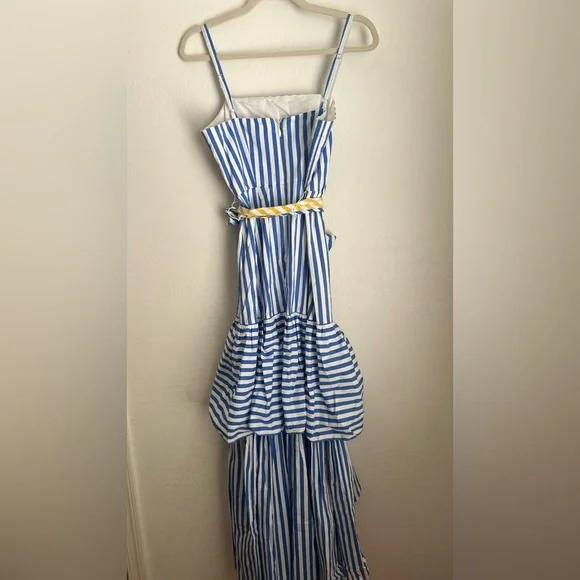 BCBGMaxAzria Blue and White Striped Dress - Picture 5 of 6